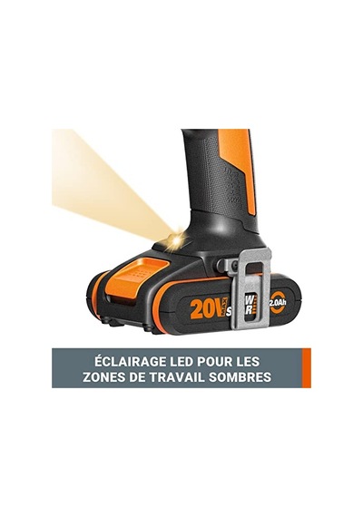 Wx370.1 20v/2.0ah Li-on Çift Akülü Profesyonel Şarjlı Darbeli Matkap