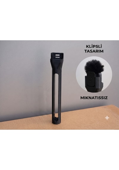 Djı Mic 3 El Tipi Mikrofon Tutucu Ergonomik Röportaj Ve Video Aparatı - Uzun Model 20 Cm