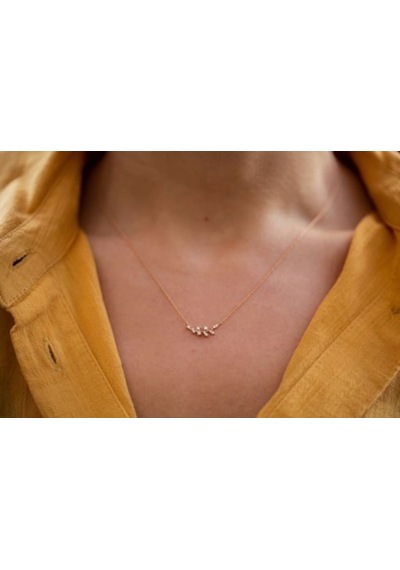Reis Kuyumculuk 1641 Ferah Feza Pembe Altın - Rose Gold Altın Kolye