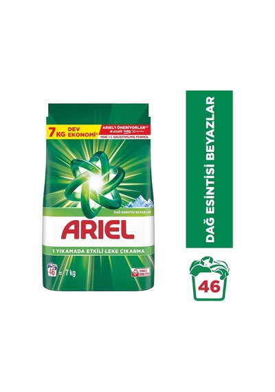 Ariel Dağ Esintisi 7 Kg Hızlı Çözünme Toz Çamaşır Deterjanı
