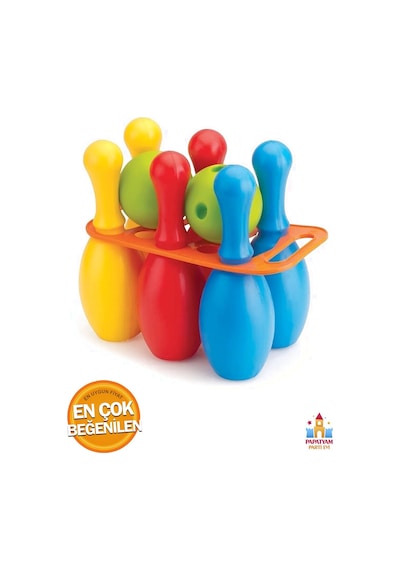 Evde Bowling Keyfi - 6 Lobut Ve 2 Bowling Toplu Oyun Seti
