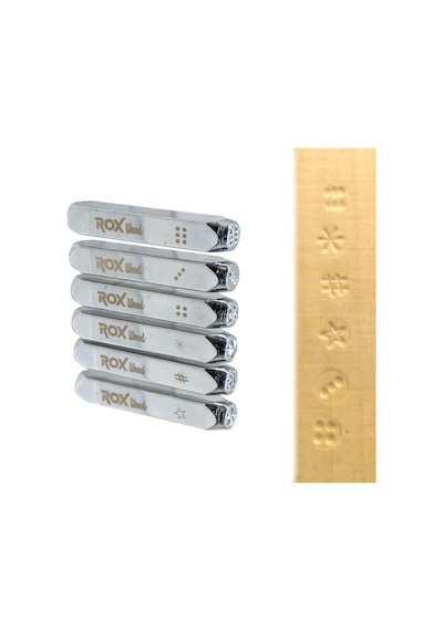 Rox Wood 0190 İşaretleme Zımba Seti 6 Mm - 6 Parça