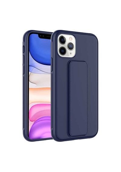 Apple Uyumlu iPhone 11 Pro Kılıf Zore Qstand Kapak Lacivert
