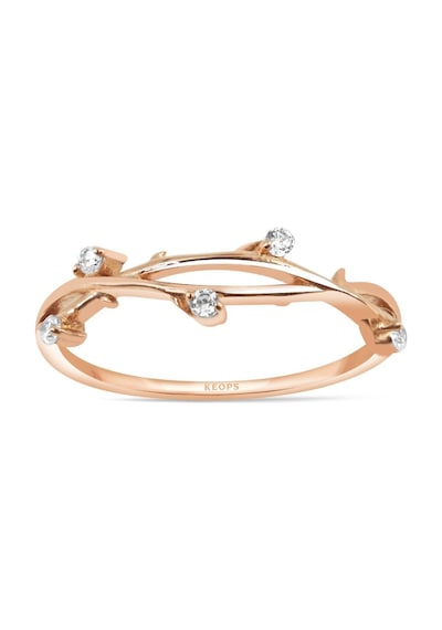 0.10 Karat Rose Thorn Pırlanta Yarımtur Yüzük