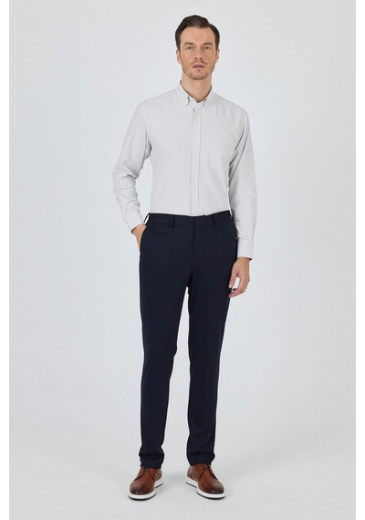 İmza Koyu Lacivert Esnek Yandan Cepli Casual Slim Fit Jogger Pantolon 1003250156 Koyu Lacivert
