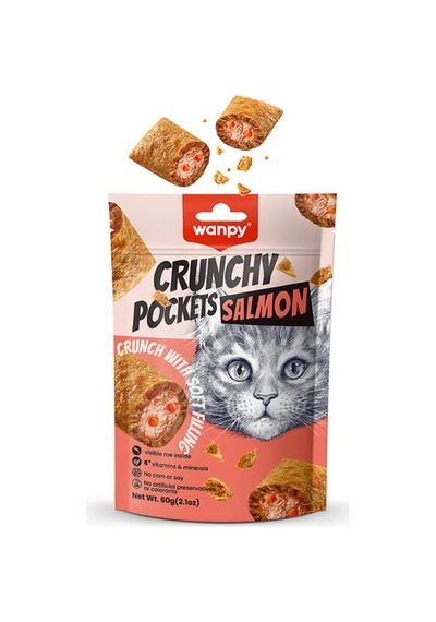 Wanpy Crunch Somonlu Kedi Ödül Maması 60 Gr
