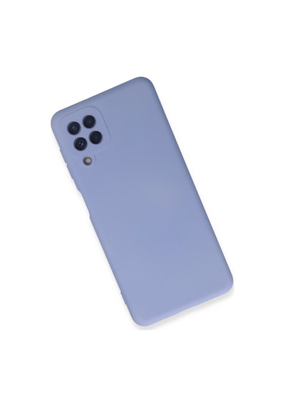 Samsung Uyumlu Galaxy A22 Kılıf Nano İçi Kadife Silikon Lila/