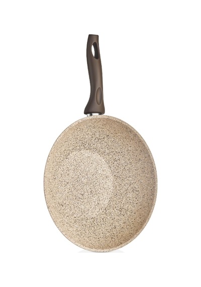 Creamy 28 Cm Granit Wok Tava Krem