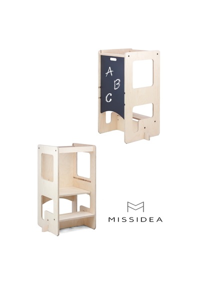 Missidea Trio Natural Öğrenme Kulesi & Aktivite Masası Ahşap