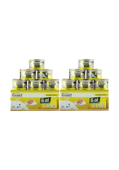Purina Gourmet Gold Tavuk Etli Kıyılmış Yetişkin Kedi Maması 12 Al 10 Öde 85 G
