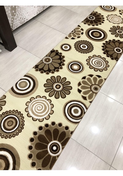 Saray Halı Irmak 11541 R 80X300 Kahve Krem 3 Metre Yolluk !