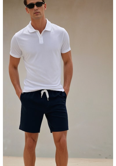 Elemge Pamuklu Erkek Koyu Lacivert Casual Şort Yan Cep Bağcıklı Regular Fit Kalıp Boru Paça Bermuda 2 Iplik Elemge Pamuklu Erkek Koyu Lacivert Casual Şort Yan Cep Bağcıklı Regular Fit Kalıp Boru Paça Bermuda 2 Iplik