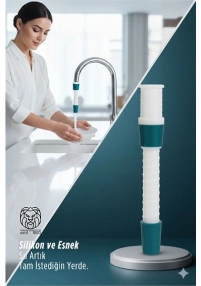 Mey İthalat Silikon Esnek Musluk Uzatıcı 14.5 Cm Lavabo Ve Mutfak Batarya Başlığı