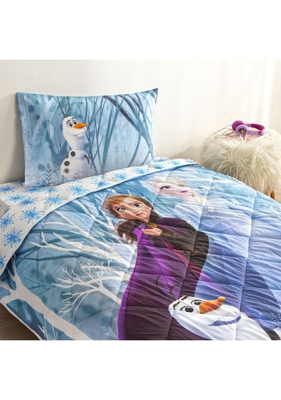 Taç Lisanslı Disney Frozen Winter Tek Kişilik Pamuk Yorgan Seti 000000001000049929 Çok Renkli