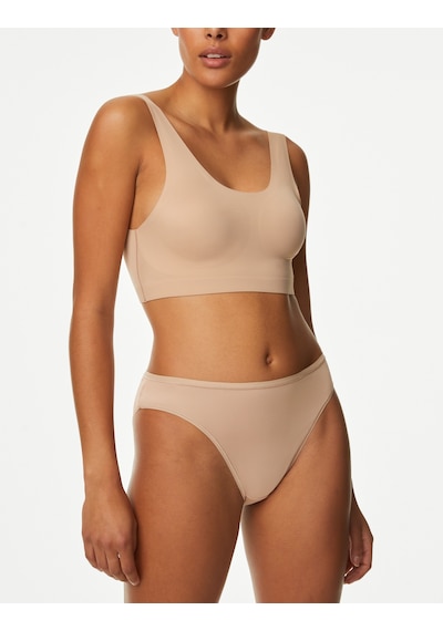 Marks & Spencer 5'li Dikişsiz High Leg Külot Seti T61004100 Bej