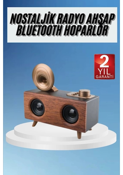 Gramafon Radyo Bluetooth Hoparlör Nostaljik Radyo Fm Radyo 08418647