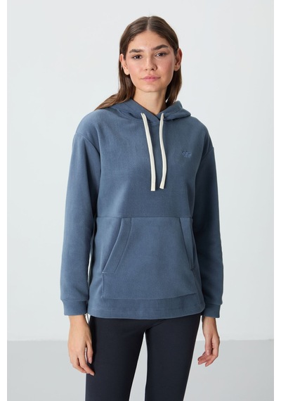 Tommy Life Petrol Kalın Yumuşak Dokulu Kapüşonlu Oversize Nakışlı Polar Kadın Sweatshirt - 97292 Petrol Tommy Life Petrol Kalın Yumuşak Dokulu Kapüşonlu Oversize Nakışlı Polar Kadın Sweatshirt - 97292 Petrol