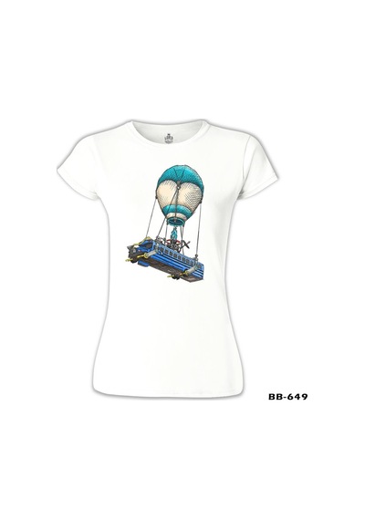 Fortnite - Bus Beyaz Kadın Tshirt 001