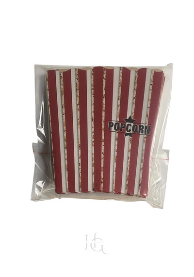 Hg Ambalaj 15 Adet Popcorn Kutusu, Patlamış Mısır Kutusu , 16cm X 8cm X 5,5cm Küçük Boy