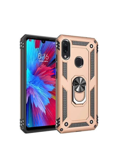 Xiaomi Redmi Note 7 Vega Tank Zirh Yüzüklü Standli Silikon Kilif 390648198