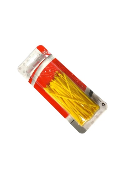 Tr Tek-iş Sarı Plastik Kablo Bağı Seti 100mm X 2.5mm 100 Adet Dayanıklı Cırt Kelepçe Kablo Düzenleyici Genel