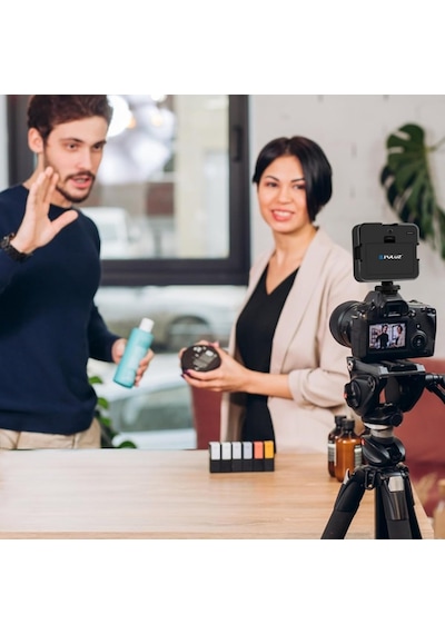 Tr Mini Tripod, Telefon Tutucu, Kumanda Ve Puluz Pu529b 64 Led Light 5 Watt Işık Masaüstü Vlog Canlı Yayın, Selfie