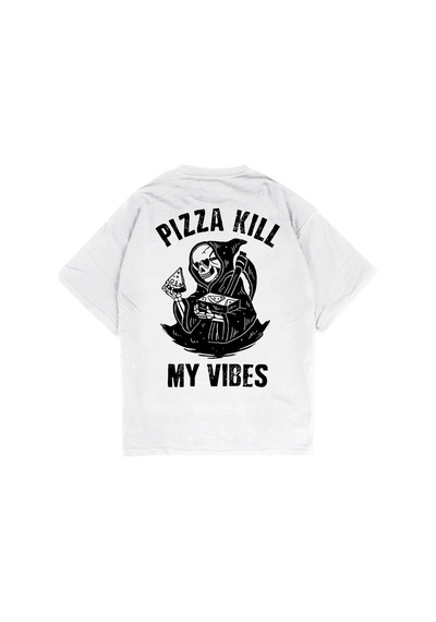 Startmore Adrift Pizza Killer Oversize T-shirt Beyaz