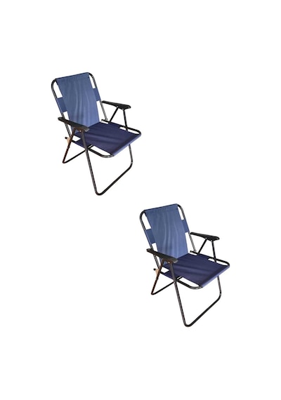 Plastik Kollu Katlanir Piknik Ve Kamp Sandalyesi Mavi 46,5x40,5x41 Cm Sirt 57x55x81 Cm Lacivert