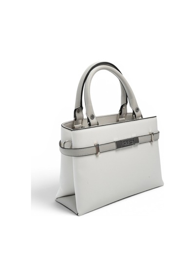 Silver & Polo Silver Polo Beyaz - A.gri Düz Kadın El Çantası Sp1149
