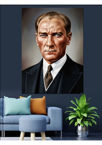 Ahşap Tablo Mustafa Kemal Atatürk Portresi Hayvan Tabloları