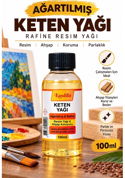 100 Ml Ağartılmış Keten Yağı Rafine Resim Yağı Yağlı Boya Yardımcısı Ahşap Koruyucu Diğer