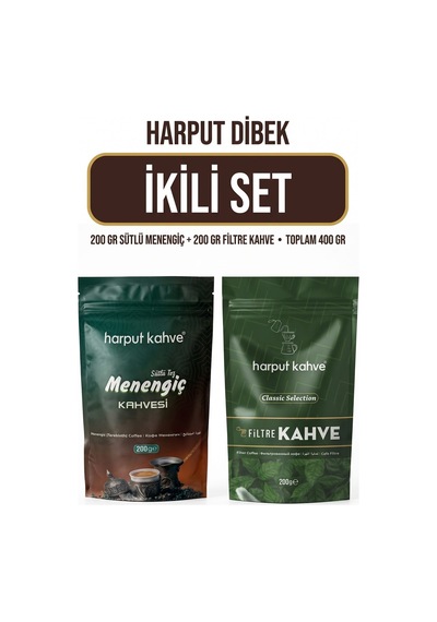İkili Set 200 Gr Sütlü Toz Menengiç Kahvesi + 200 Gr Filtre Kahve Toplam 400 Gr Diğer
