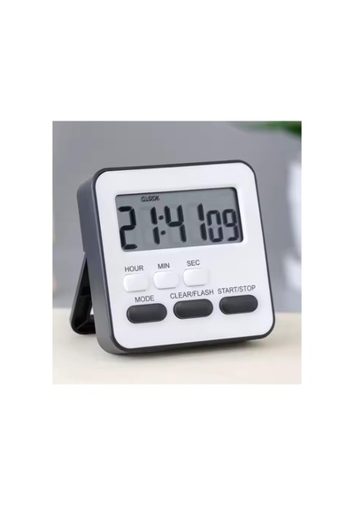 Gaman Alarmlı Dijital Öğrenci Sınav Kronometresi 24 Saat Geri Sayım Cihazı Saat - Alarm/kronometre Siyah-beyaz