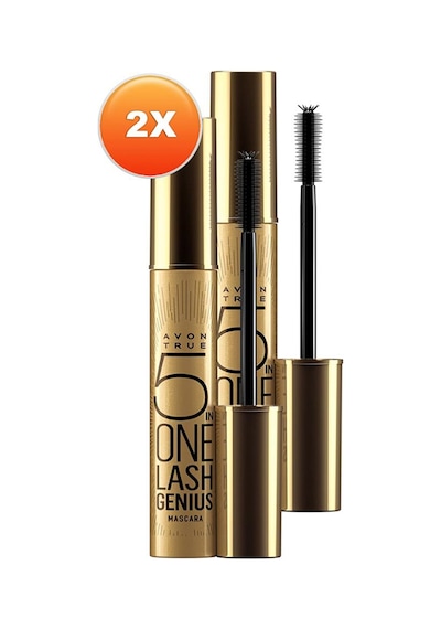 Avon True Lash Genius Maskara Blackest Black 10 ML 2'Li Set