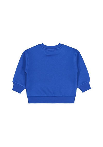 Civil Boys Monster Basklı 2-5 Yaş Sweatshirt - Mavi Saks Mavisi