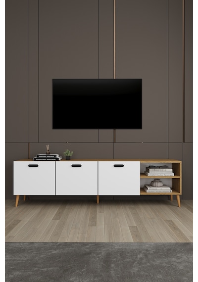 Lüks Yemek Odası Takımı 3 Parça %100 Mdf Konsol Yemek Masası Tv Ünitesi Yt02 Beyaz - Karına Lüks Yemek Odası Takımı 3 Parça %100 Mdf Konsol Yemek Masası Tv Ünitesi Yt02 Beyaz - Karına