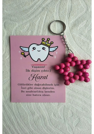 20 Adet Pembe Diş Buğdayı Hediyelik Anahtarlık - Bebek Hediyelik