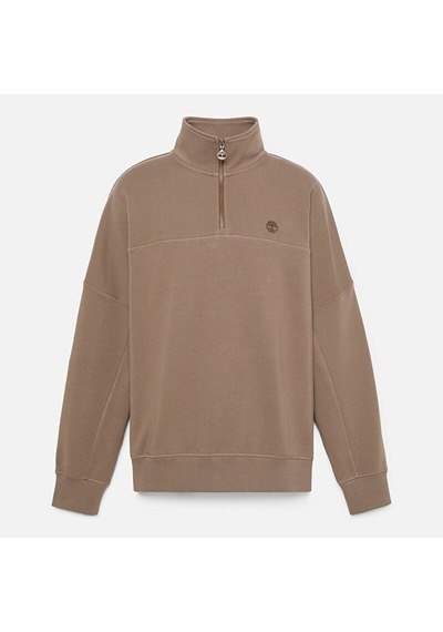 Timberland Çeyrek Fermuarlı Erkek Sweatshirt Kahverengi