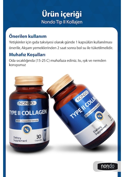 Nondo Tip 2 Kollajen 30 Kapsül