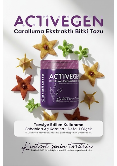Caralluma Ekstraktlı Bitki İçeren Detox Tozu 1 Aylık - 832905451