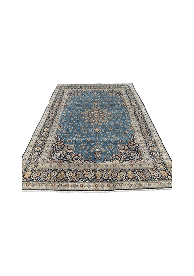 El Dokuma İran Nain Halısı 305x410 Turkuaz 12,5 M2 Salon Halısı Turkuaz