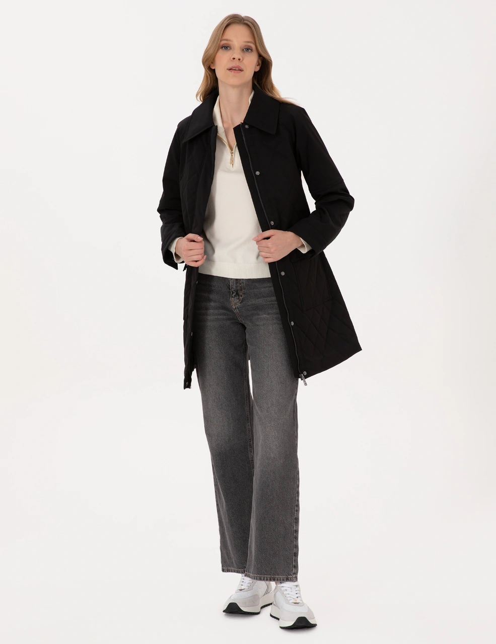 Pierre Cardin Kadın Siyah Kaban 50313891-vr046 Siyah