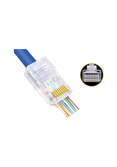 Elitstore Rj45 Konnektör Yeni Nesil Açık Uçlu 100 Lü Paket