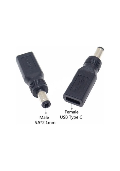 Wozlo Type-C to 5.5 x 2.1 MM Laptop Şarj Güç Adaptörü