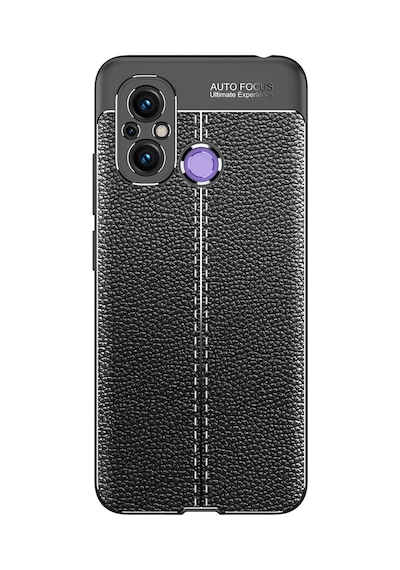 Xiaomi Redmi 12c Kılıf Deri Görünümlü Silikon Kamera Korumalı Üstün Koruma Pazarplus Lacivert