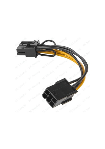 Pcie 6 Pin Dişi - 8 Pin Erkek Ekran Kartı Güç Adaptörü Kablosu