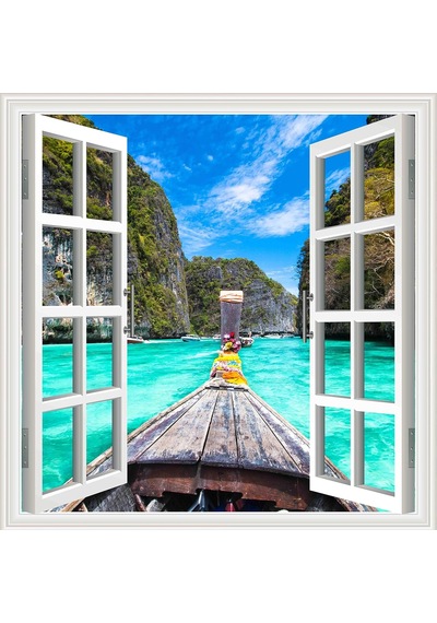 Pencere Poster Duvar Kağıdı Sandal Yapışkanlı Sticker Diğer