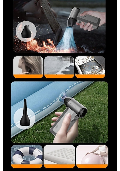Turbo Jet Fan Taşınabilir Şarjlı Hava Üfleyici 130000rpm - Güçlü Vakum Ve Üfleme