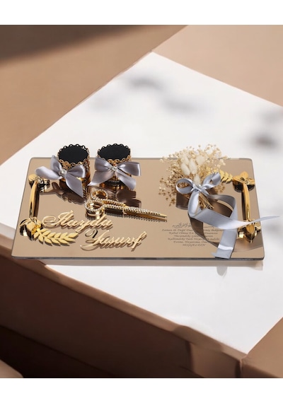 Harmony Söz Nişan Tepsisi Gold Gri