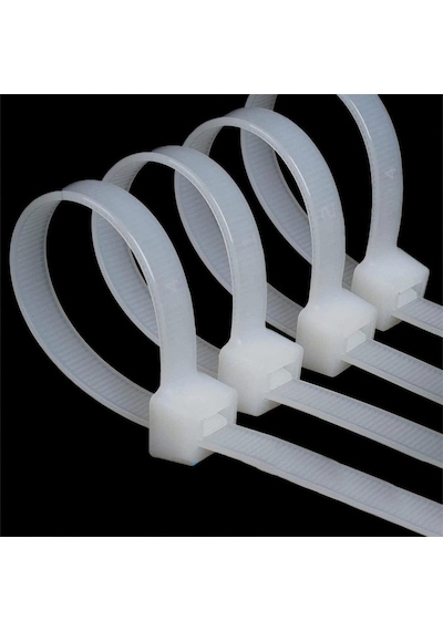 Master 505358 Plastik Kablo Bağı Cırt Kelepçe 4.8x200 Mm Beyaz 100 Adet